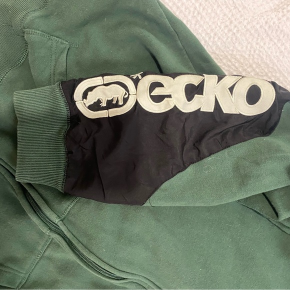 Vintage Y2k Ecko Unltd. Full Zip Hoodie Sweatshirt Navy Blue Mens XXL - Picture 3 of 4